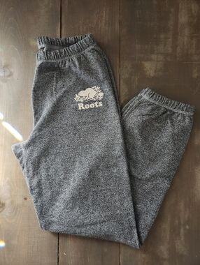 Roots Original Salt & Pepper Sweatpants - Size Small